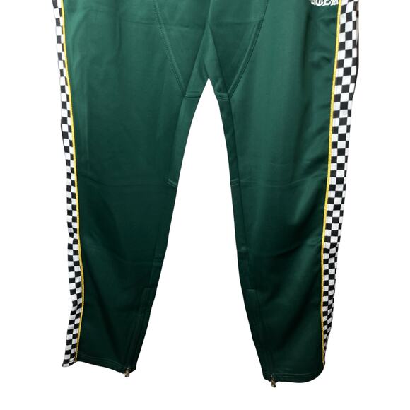 Karter Collection Checkered Track Jogger Athletic Pants 2XL Green - Picture 4 of 10